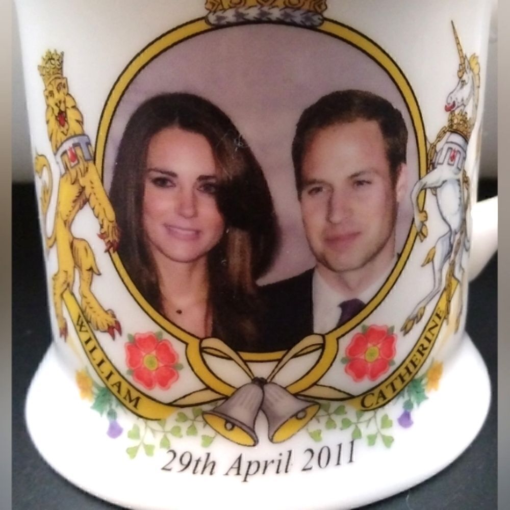 Princess Kate Diana Prince William King Charles Cup & Bowl Staffordshire England - Picture 4 of 14